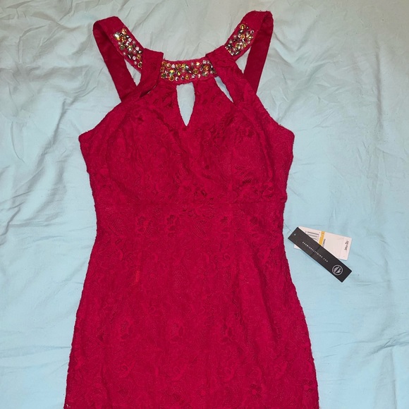NWT Red Lace Dress - Picture 2 of 4